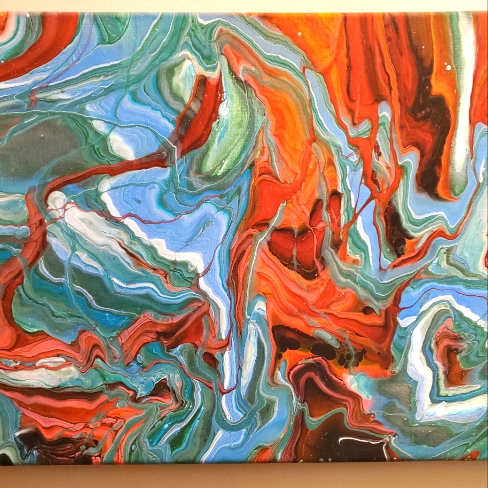 11x14 Marble Fluid Art